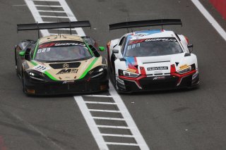#111 - CSA Racing - Simon GACHET - Jim PLA - McLaren 720s GT3 EVO and #25 - Sainteloc Racing - Paul EVRARD - Gilles MAGNUS - Audi R8 LMS GT3 EVO II 