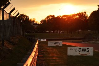 AWS in the GT World Challenge powered by AWS Sprint Cup at Brands Hatch sunset
