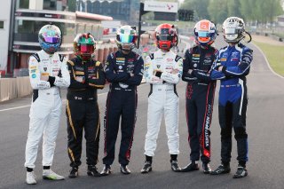 The British drivers competing at Brands Hatch this weekend - Hugo Cook, James Kell, Ben Green, Sandy Mitchell, Chris Lulham and Adam Smalley