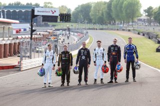 The British drivers competing at Brands Hatch this weekend - Hugo Cook, James Kell, Ben Green, Sandy Mitchell, Chris Lulham and Adam Smalley