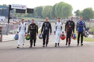 The British drivers competing at Brands Hatch this weekend - Hugo Cook, James Kell, Ben Green, Sandy Mitchell, Chris Lulham and Adam Smalley