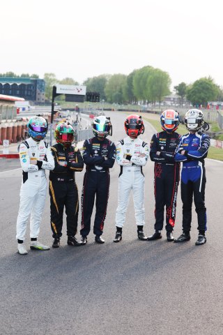 The British drivers competing at Brands Hatch this weekend - Hugo Cook, James Kell, Ben Green, Sandy Mitchell, Chris Lulham and Adam Smalley