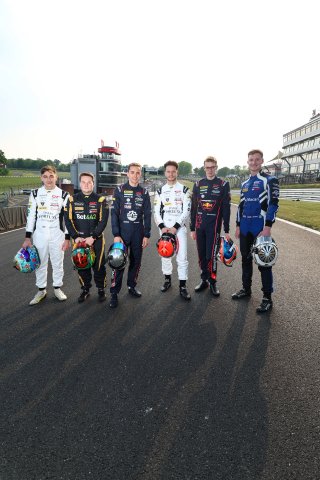 The British drivers competing at Brands Hatch this weekend - Hugo Cook, James Kell, Ben Green, Sandy Mitchell, Chris Lulham and Adam Smalley