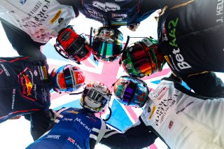 The British drivers competing at Brands Hatch this weekend - Hugo Cook, James Kell, Ben Green, Sandy Mitchell, Chris Lulham and Adam Smalley