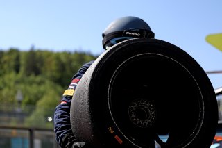 Mechanics in the pit lane