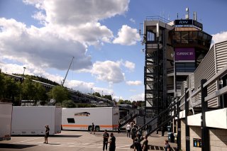 Teams arrive and setup at Circuit Spa-Francorchamps