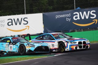 #6 - GetSpeed - Tanart SATHIENTHIRAKUL - Aaron WALKER - Colin CARESANI - Mercedes-AMG GT3 EVO and #15 - BMW Italia Ceccato Racing - Marcelo Jover TOMASONI - Federico MALVESTITI - Felice JELMINI - BMW M4 GT3 EVO