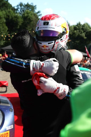 #63 - GRT - Grasser Racing Team - Mirko BORTOLOTTI - Lamborghini Huracan GT3 EVO2 celebrates winning the CrowdStrike 24 Hours of Spa