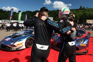 #63 - GRT - Grasser Racing Team - Mirko BORTOLOTTI - Jordan PEPPER - Luca ENGSTLER - Lamborghini Huracan GT3 EVO2 celebrates winning the CrowdStrike 24 Hours of Spa
