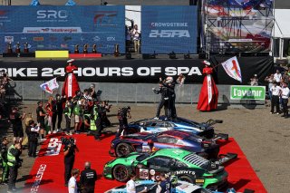 #63 - GRT - Grasser Racing Team - Mirko BORTOLOTTI - Lamborghini Huracan GT3 EVO2 celebrates winning the CrowdStrike 24 Hours of Spa