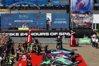 #63 - GRT - Grasser Racing Team - Mirko BORTOLOTTI - Lamborghini Huracan GT3 EVO2 celebrates winning the CrowdStrike 24 Hours of Spa