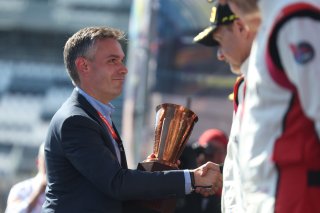 Trophies on the CrowdStrike 24 Hours of Spa Podium | SRO / JEP