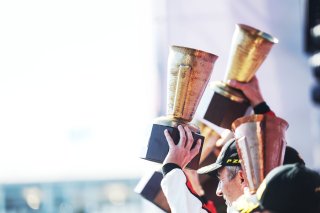 Trophies on the CrowdStrike 24 Hours of Spa Podium | SRO / JEP