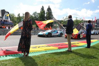 Crowdstrike 24 Hours of Spa Grid - Their Royal Highnesses Princess Louise de Belgique, Prince Nicolas de Belgique and Prince Aymeric de Belgique.