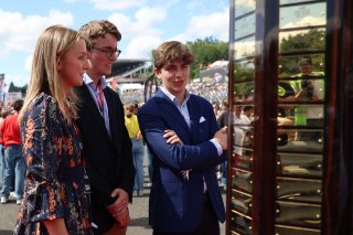 Crowdstrike 24 Hours of Spa Grid - Their Royal Highnesses Princess Louise de Belgique, Prince Nicolas de Belgique and Prince Aymeric de Belgique.