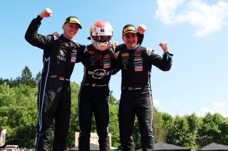 #63 - GRT - Grasser Racing Team - Mirko BORTOLOTTI - Jordan PEPPER - Luca ENGSTLER - Lamborghini Huracan GT3 EVO2 celebrates winning the CrowdStrike 24 Hours of Spa | SRO / JEP