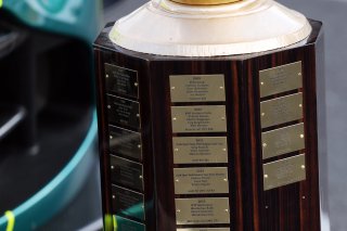 #7 - Comtoyou Racing - Marco SORENSEN - Nicki THIIM - Mattia DRUDI - Aston Martin Vantage AMR GT3 EVO and the Spa 24 Hours winning trophy 