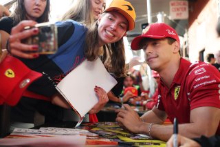 #50 - AF Corse - Francorchamps Motors -  Arthur LECLERC - Ferrari 296 GT3 Fans getting autographs at the Autograph Session