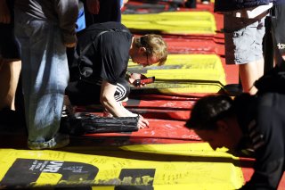 Fan track and pitwalk at night