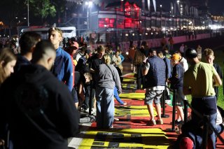 Fan track and pitwalk at night