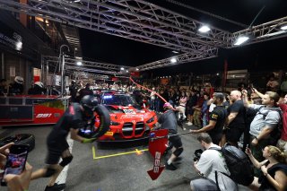 Fan track and pitwalk at night