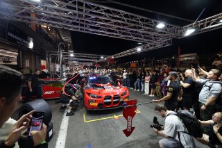 Fan track and pitwalk at night