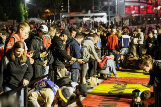Fans track walk and track signing