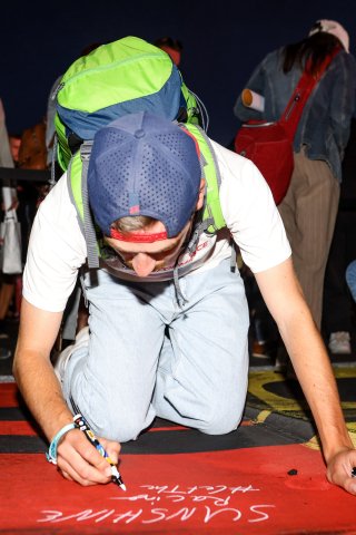Fans track walk and track signing