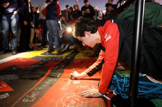 Fans track walk and track signing