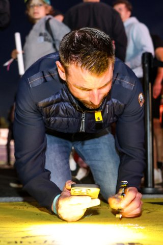 Fans track walk and track signing