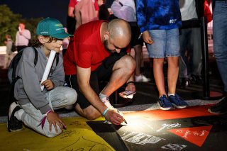 Fans track walk and track signing