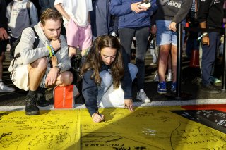 Fans track walk and track signing