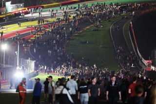Fan track and pitwalk at night