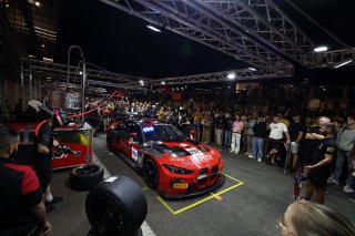 Fan track and pitwalk at night