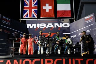 Bronze Podium (l-r) #991 - Paradine Competition - Daniel HARPER - Darren LEUNG - BMW M4 GT3 EVO, #74 - Kessel Racing - Dennis MARSCHALL - Dustin BLATTNER - Ferrari 296 GT3, #85 - Imperiale Racing - Loris SPINELLI - Dmitriy GVAZAVA - Lamborghini Huracan GT