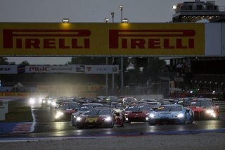 Start of the race, #51 - AF Corse - Francorchamps Motors - Alessio ROVERA - Vincent ABRIL - Ferrari 296 GT3 leads 