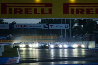 Start of Race 1, #51 - AF Corse - Francorchamps Motors - Alessio ROVERA - Vincent ABRIL - Ferrari 296 GT3  leads