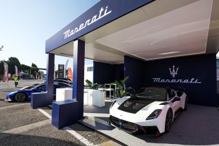 Maserati display in the paddock
