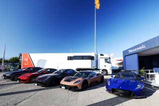 Maserati display in the paddock