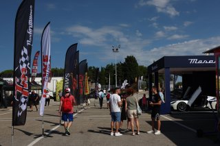 Fans in the paddock