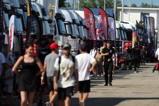Fans in the paddock
