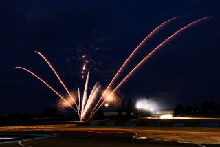 Fireworks during the race