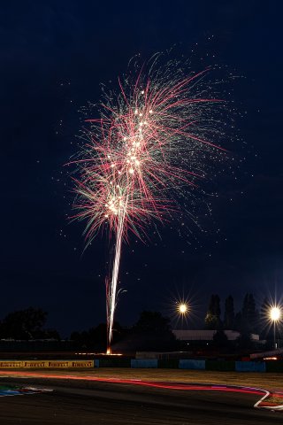 Fireworks during the race