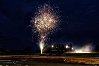 Fireworks during the race