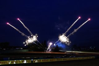 Fireworks during the race