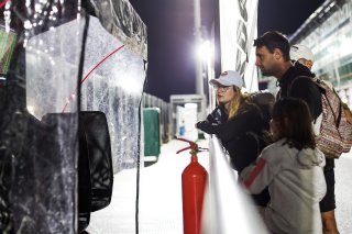 Fans pit walk by night