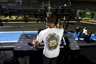 A DJ on the podium