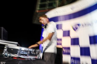 A DJ on the podium