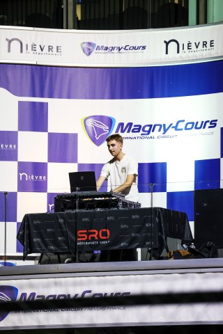 A DJ on the podium