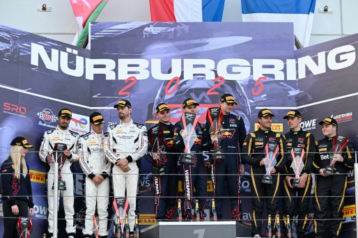 Gold Podium (l-r) #777 - AlManar Racing by WRT - Jens KLINGMANN - Ben TUCK - Al Faisal AL ZUBAIR - BMW M4 GT3 EVO, #33 - Verstappen.com Racing - Harry KING - Chris LULHAM - Thierry VERMEULEN - Aston Martin Vantage AMR GT3 EVO, #111 - CSA Racing - Arthur R | SRO / JEP